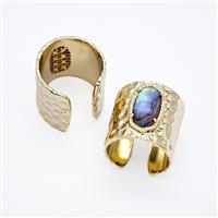 Abalone Shell Copper Rings Gold Plated, approx 9-16mm, 19.5mm, 18mm dia