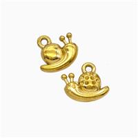 Stainless Steel Snail Pendant Gold Plated, approx 6-10mm