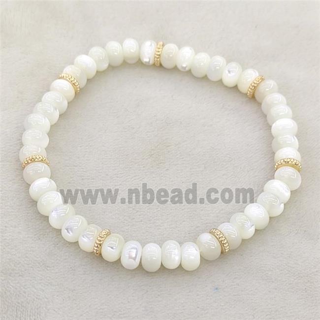 Natural MOP Shell Bracelets Stretchy