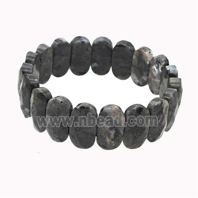 Black Labradorite Bracelet Stretchy