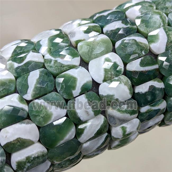 Zebra Agate Bracelet Stretchy Green