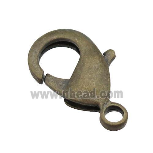 copper Lobster Clasp, antique bronze