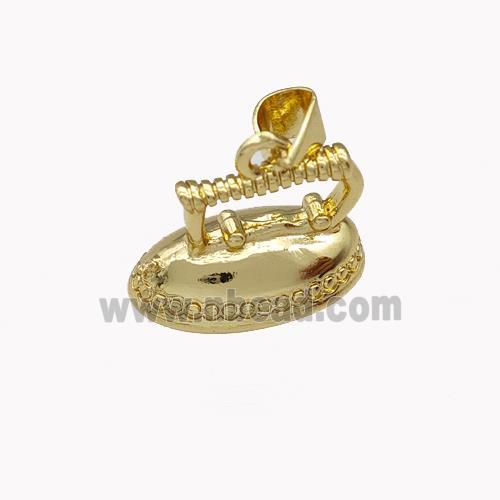 Iron Charms Copper Pendant Gold Plated