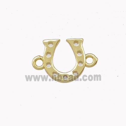Copper Horseshoe Connector Gold Plated