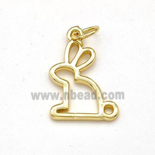 Copper Rabbit Pendant Gold Plated