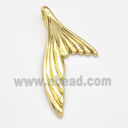 Copper Shark-tail Pendant Gold Plated