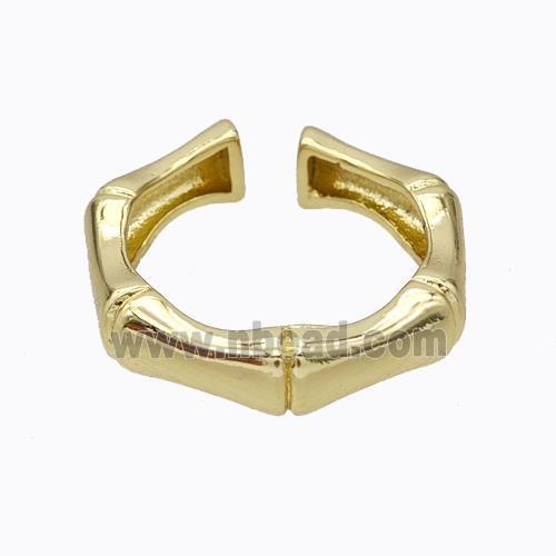 Copper Bamboo Rings Gold Plated