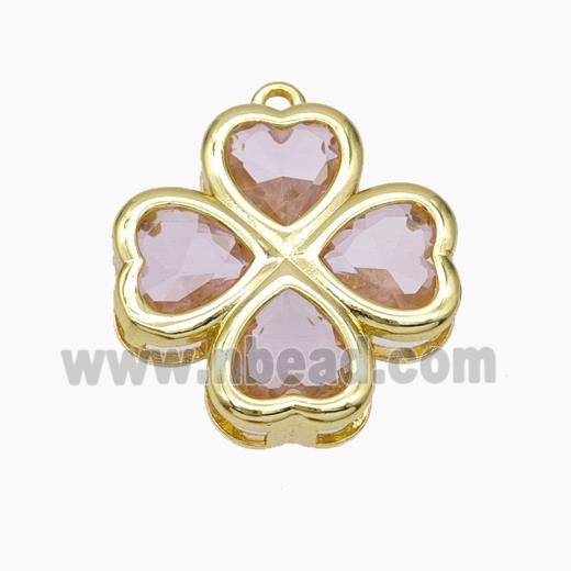 Crystal Glass Clover Pendant