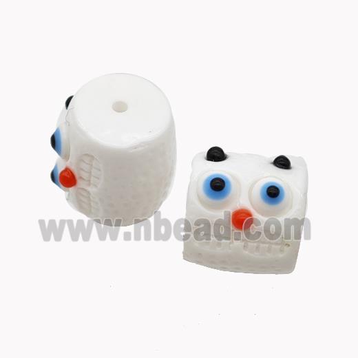 White Resin Monster Beads