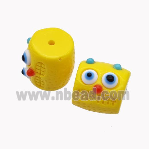 Yellow Resin Monster Beads