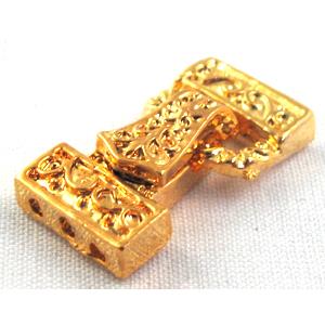 Watchstrap clasp, golden plated