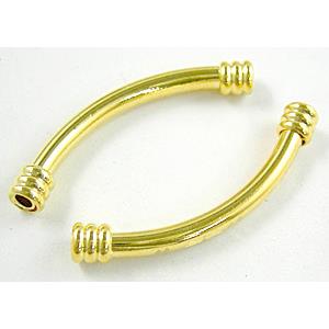 gold plated Bracelet, Necklace Spacer Tube, nickel free and lead free