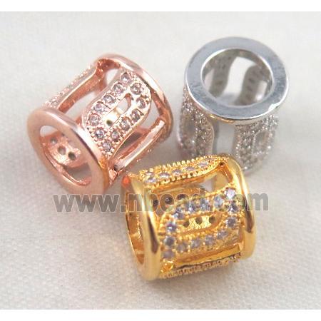 Zircon copper spacer bead, mixed color
