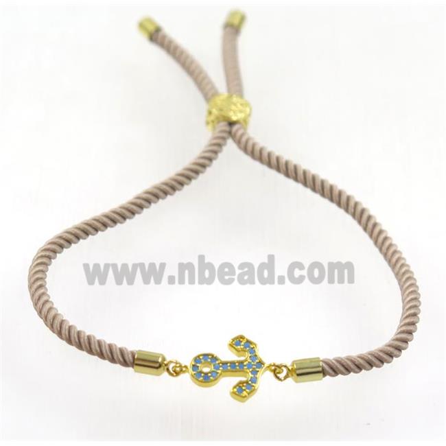 handmade bracelet with nylon wire, zircon bead