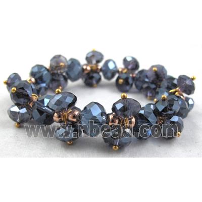 Chinese Crystal Glass Bracelet, stretchy