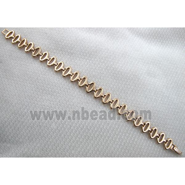 14k Gold Plated Alloy Bracelet, Nickel Free, Lead Free