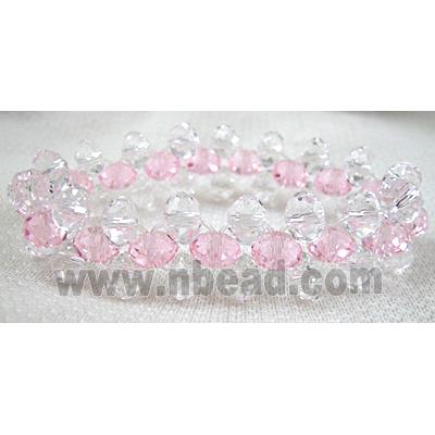 Chinese Crystal Glass Bracelet, stretchy