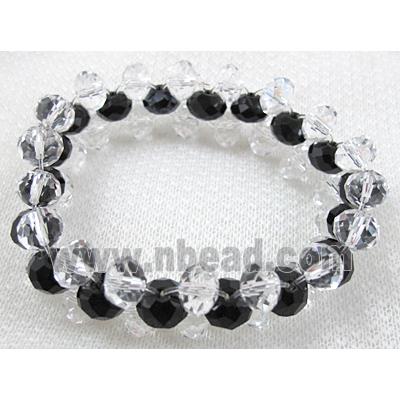 Chinese Crystal Glass Bracelet, stretchy