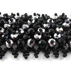 Chinese Crystal glass Bracelet, seed glass bead