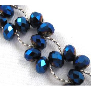 Chinese Crystal glass Bracelet, blue