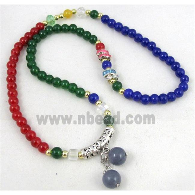 fashion jewelry, glass necklace, bracelet, CCB