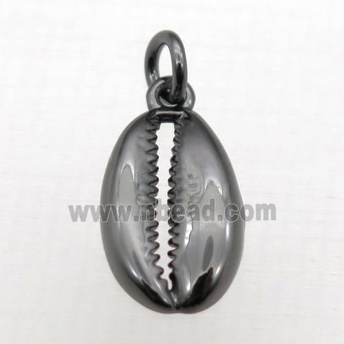 copper shell pendant, black plated