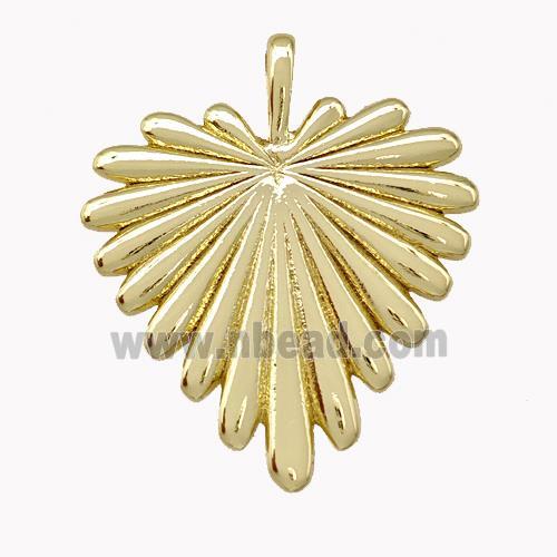 Copper Leaf Pendant Gold Plated