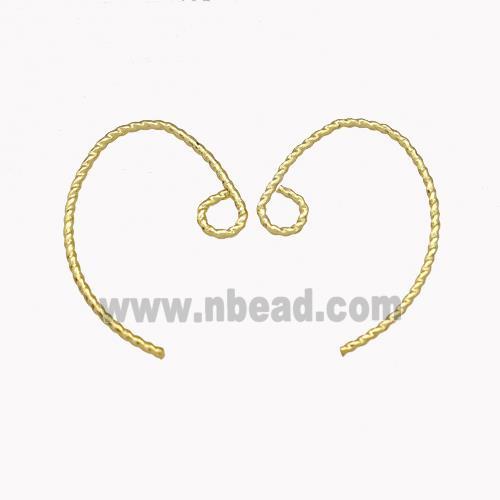 Copper Hook Earrings Gold Plated