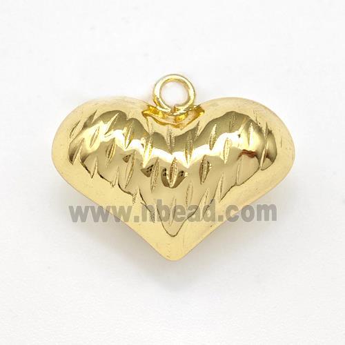 Copper Heart Pendant Hollow Gold Plated