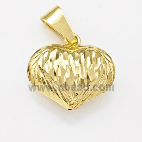 Copper Heart Pendant Hollow Gold Plated