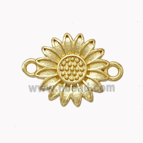 Copper Sunflower Connector Gold Plated