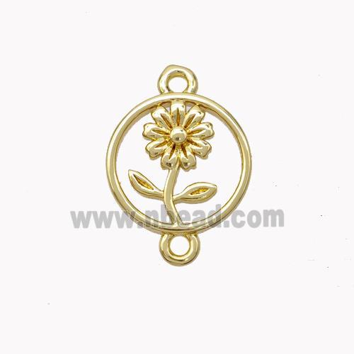 Copper Flower Connector Gold Plated