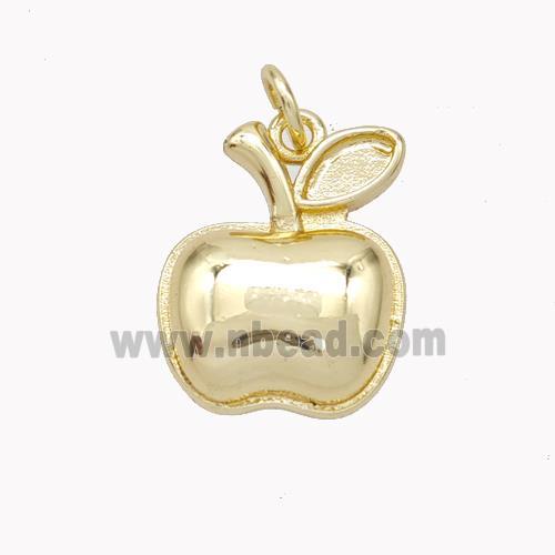 Copper Apple Pendant Gold Plated