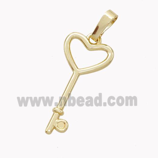 Copper Key Pendant Gold Plated