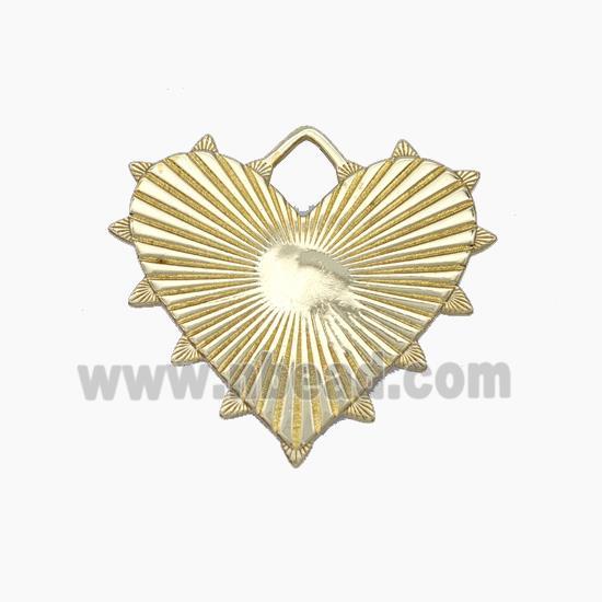 Copper Pendant pave zircon, gold plated