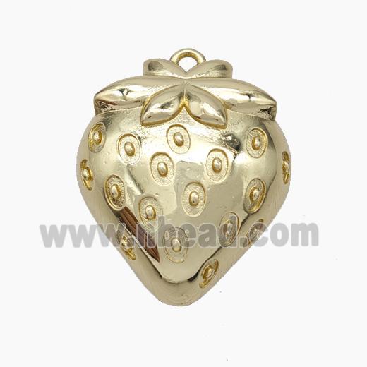 Copper Pendant pave zircon, gold plated