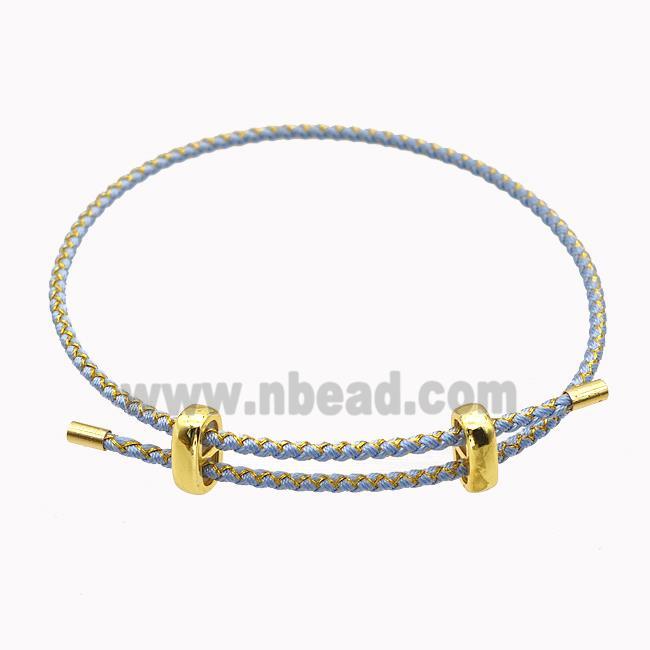 Blue Nylon Cord Bradelet Adjustable