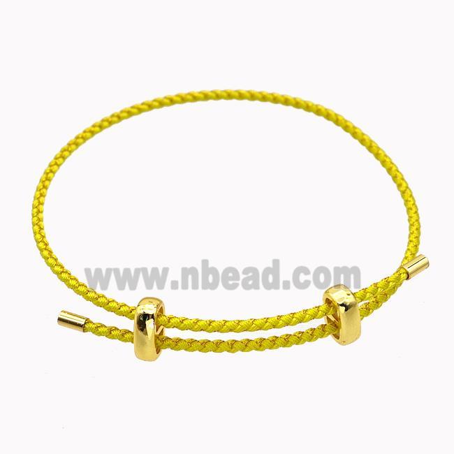 Yellow Nylon Cord Bradelet Adjustable