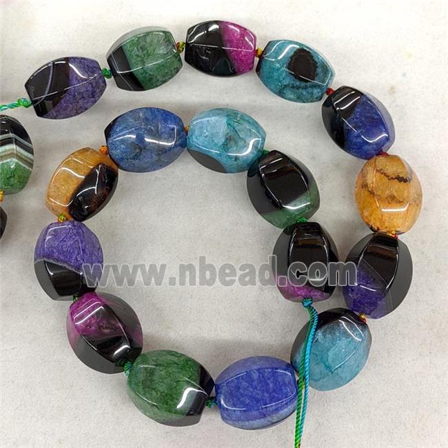 Natural Druzy Agate Carambola Beads Dye Mixed Color