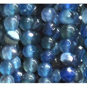 agate beads, faceted round, blue