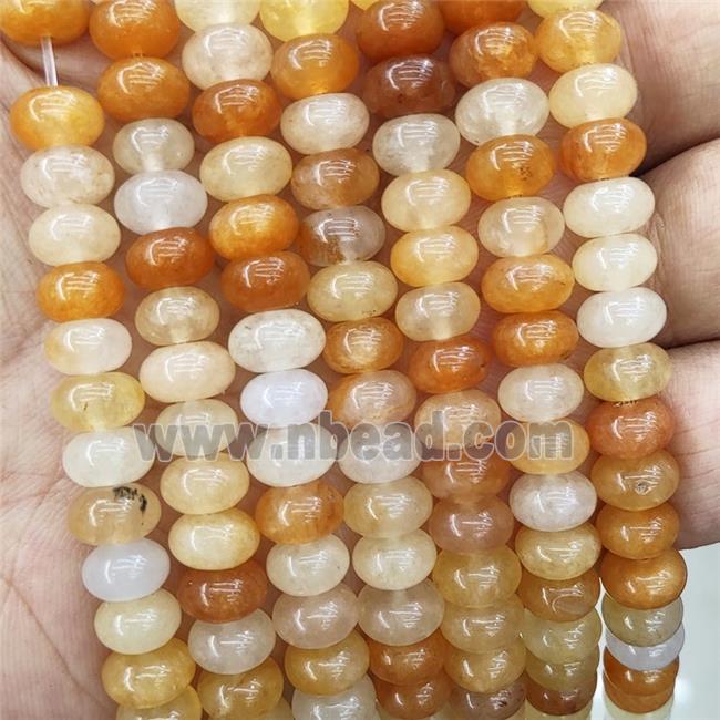 Orange Aventurine Beads Smooth Rondelle