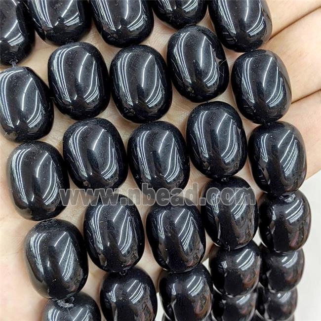 Natural Black Onyx Agate Beads Barrel