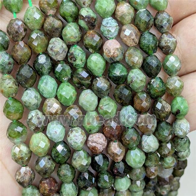 Natural Green Opal Beads Faceted Rice