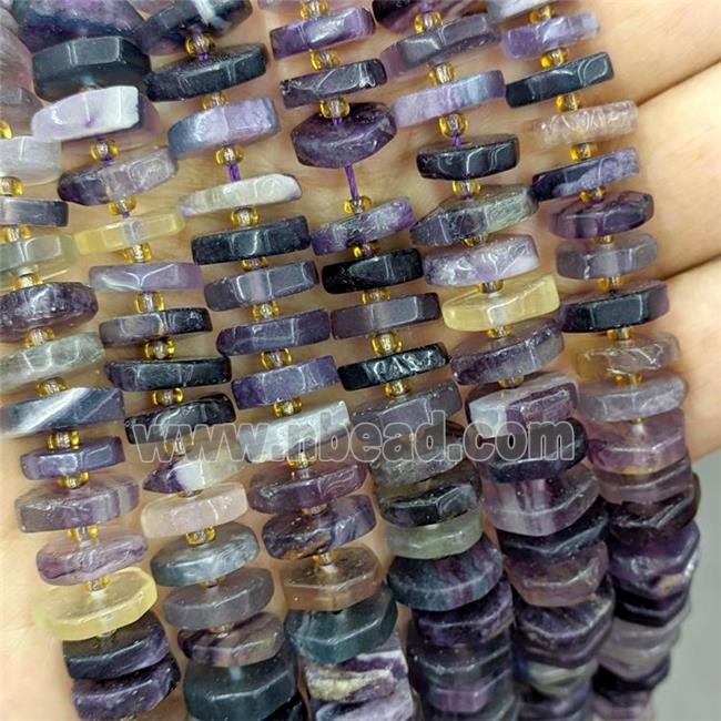 Natural Fluorite Heishi Beads Multicolor