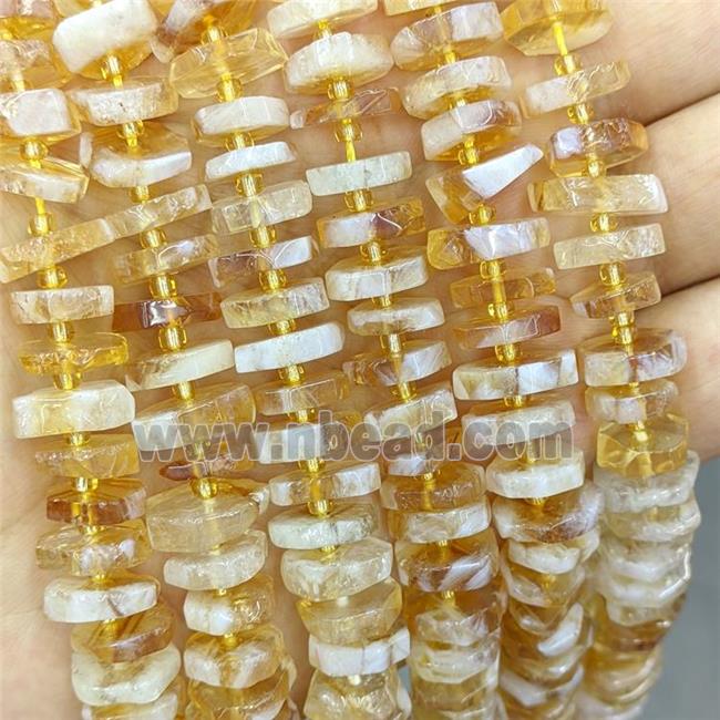 Natural Citrine Heishi Spacer Beads Yellow