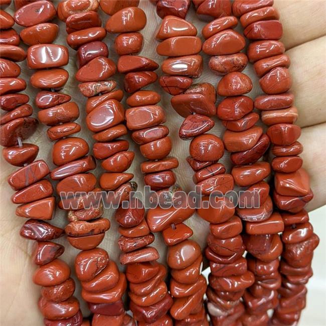 Natural Red Jasper Chips Beads Freeform