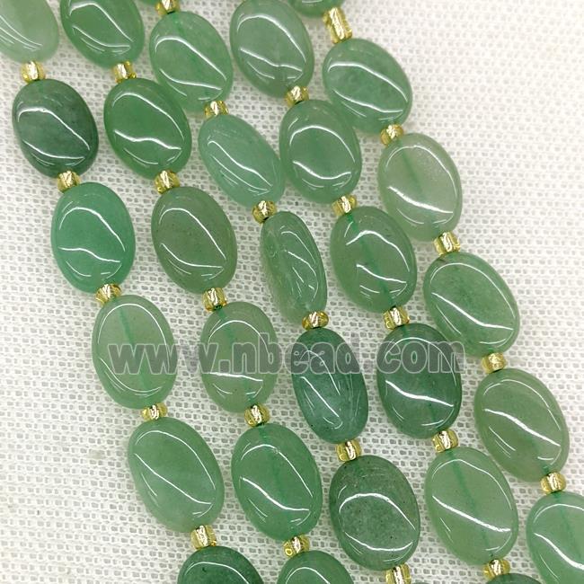 Natural Green Aventurine Oval Beads