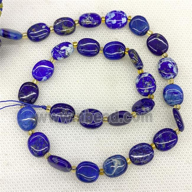 Natural Blue Lapis Lazuli Oval Beads