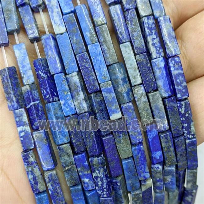 Natural Lapis Lazuli Beads Cuboid Blue