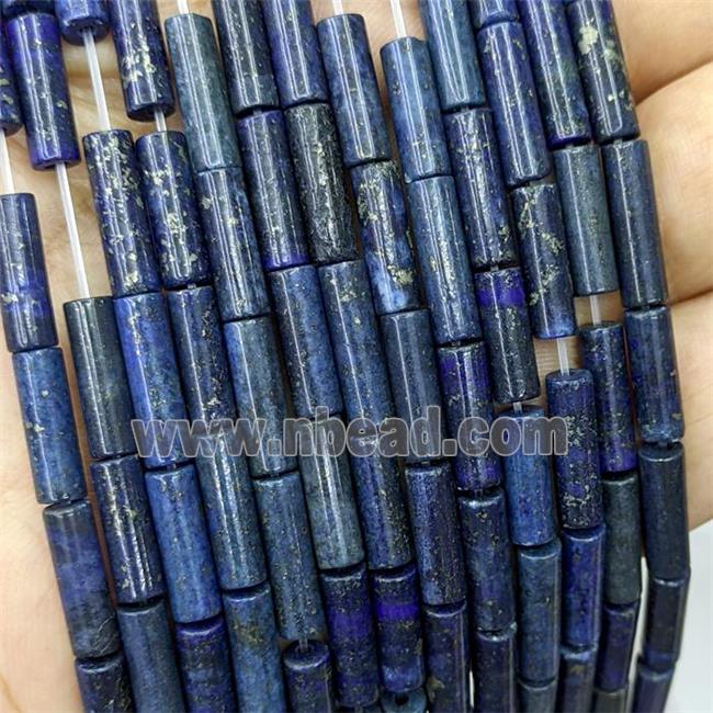 Natural Lapis Lazuli Tube Beads Blue Dye